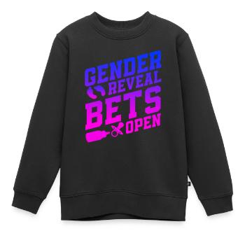 Gender Reveal Bets Open - Kinder Premium Organic Sweatshirt - Schwarz - Vorne - AI Model Kid Female (0cm)