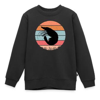 Crevettes - Sweat Premium enfant bio - noir - Devant - AI Model Kid Female (0cm)