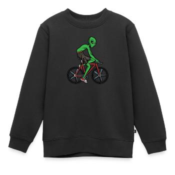 Alien Außerirdischer - Sweat Premium enfant bio - noir - Devant - AI Model Kid Female (0cm)
