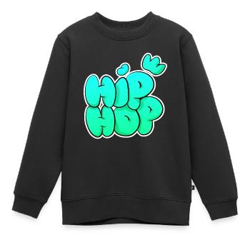 Hip Hop Rap Musik - Kinder Premium Organic Sweatshirt - Schwarz - Vorne - AI Model Kid Female (0cm)