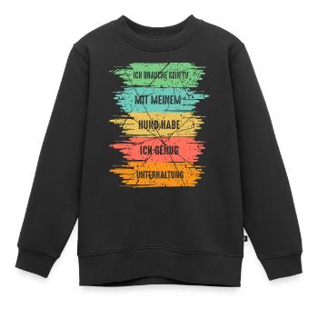 Hunde Hundeliebhaber Hundesport - Kinder Premium Organic Sweatshirt - Schwarz - Vorne - AI Model Kid Female (0cm)