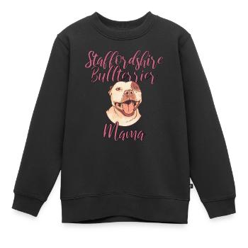 Staffordshire Bullterrier - Kinder Premium Organic Sweatshirt - Schwarz - Vorne - AI Model Kid Female (0cm)