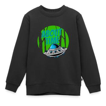 Alien - Kinder Premium Organic Sweatshirt - Schwarz - Vorne - AI Model Kid Female (0cm)