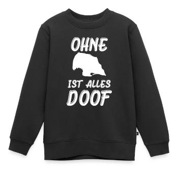 Fehmarn patrie île de la mer Baltique île ensoleillée - Sweat Premium enfant bio - noir - Devant - AI Model Kid Female (0cm)