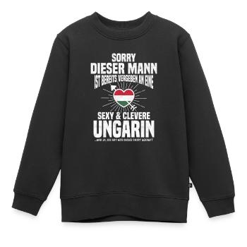 Ungarn Ungarn Geschenk Ungarn Geschenk Ungarn Lieb - Kinder Premium Organic Sweatshirt - Schwarz - Vorne - AI Model Kid Female (0cm)