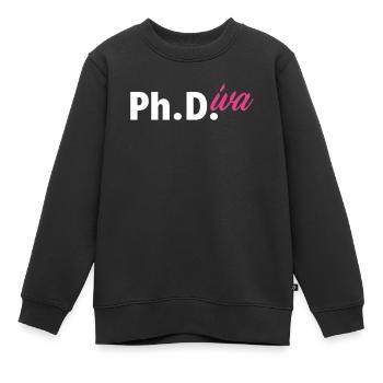 Doktorand Doktortitel Frau Mädchen - Kinder Premium Organic Sweatshirt - Schwarz - Vorne - AI Model Kid Female (0cm)