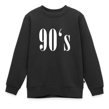 90's Nineties Neunziger - Kinder Premium Organic Sweatshirt - Schwarz - Vorne - AI Model Kid Female (0cm)