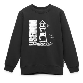Usedom Phare Baltique Bassin de Poméranie - Sweat Premium enfant bio - noir - Devant - AI Model Kid Female (0cm)