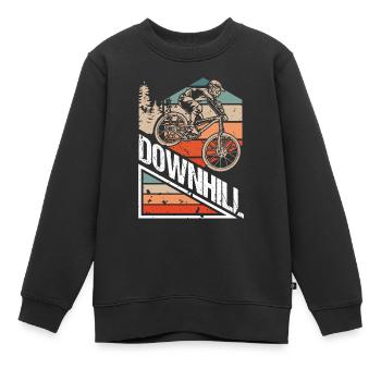 Downhill Downhill Fahrrad - Kinder Premium Organic Sweatshirt - Schwarz - Vorne - AI Model Kid Female (0cm)