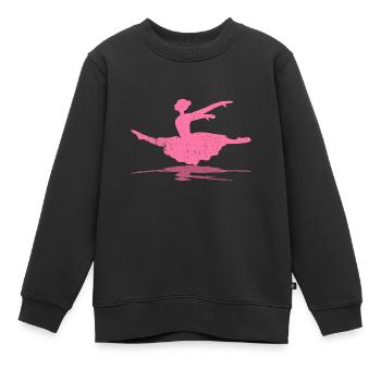 Ballerine Danseuse de ballet danseur - Sweat Premium enfant bio - noir - Devant - AI Model Kid Female (0cm)