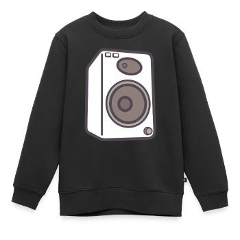 Voix-parole musicale - Sweat Premium enfant bio - noir - Devant - AI Model Kid Female (0cm)