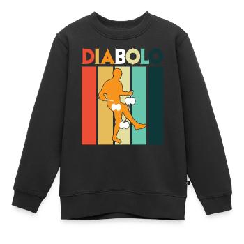 Diabolo appareil de jeu à l’école de sport Jongleur - Sweat Premium enfant bio - noir - Devant - AI Model Kid Female (0cm)