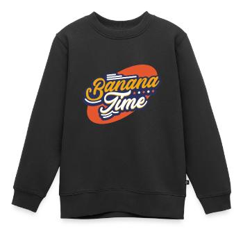 Banane - Kinder Premium Organic Sweatshirt - Schwarz - Vorne - AI Model Kid Female (0cm)