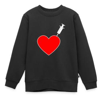 Impfung - Ich bin geimpft - Kinder Premium Organic Sweatshirt - Schwarz - Vorne - AI Model Kid Female (0cm)