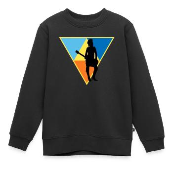 Distressed Musician - Kinder Premium Organic Sweatshirt - Schwarz - Vorne - AI Model Kid Female (0cm)