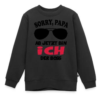 Baby Boss Chef Bestimmer Papa - Kinder Premium Organic Sweatshirt - Schwarz - Vorne - AI Model Kid Female (0cm)