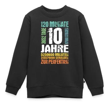 10. Geburtstag Jungen Mädchen 10 Jahre Geschenk - Kinder Premium Organic Sweatshirt - Schwarz - Vorne - AI Model Kid Female (0cm)