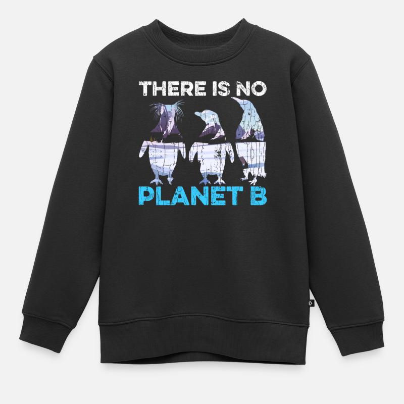 No Planet B - Sweat Premium enfant bio - noir