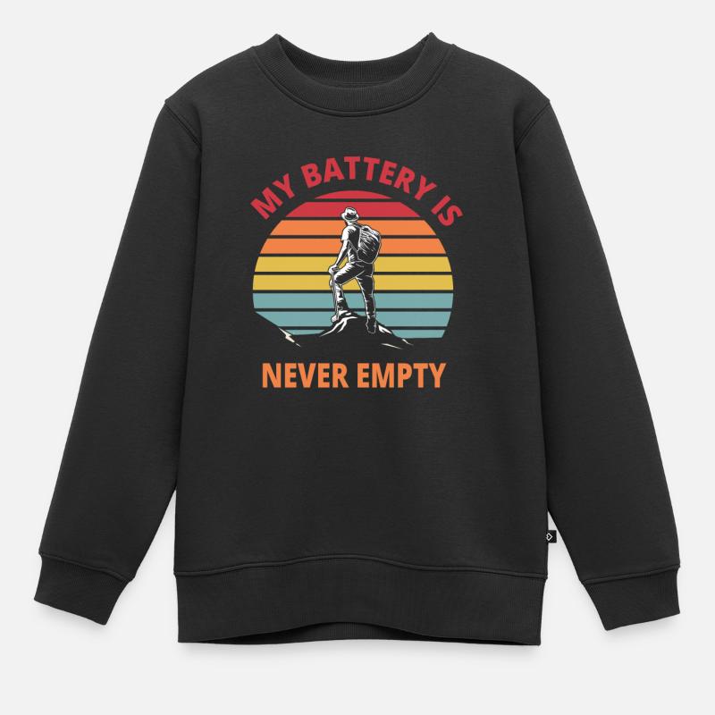Randonnée Randonnée Coloré Drôle - Sweat Premium enfant bio - noir