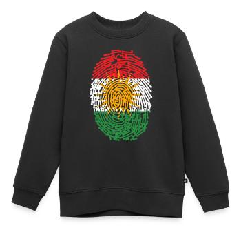 Kurdi Fingerabdruck kurdisch - Kinder Premium Organic Sweatshirt - Schwarz - Vorne - AI Model Kid Female (0cm)