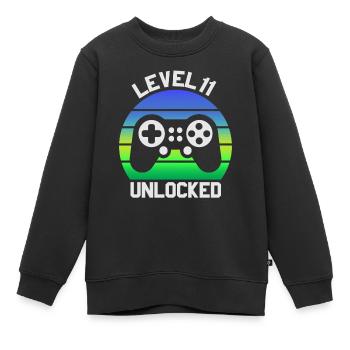 11th Birthday Boy Gift, 11 Year Old Boys Birthday - Kinder Premium Organic Sweatshirt - Schwarz - Vorne - AI Model Kid Female (0cm)