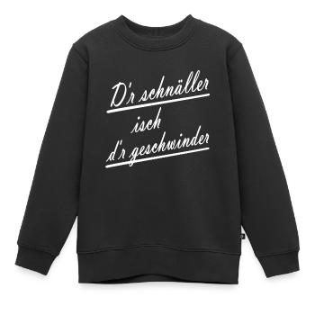 Mundart - Kinder Premium Organic Sweatshirt - Schwarz - Vorne - AI Model Kid Female (0cm)