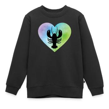 crayfish - Kids Premium Organic Sweatshirt - black - Front - AI Model Kid Female (0cm)