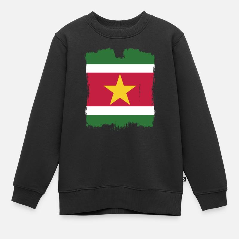 Suriname Flag - Sweat Premium enfant bio - noir