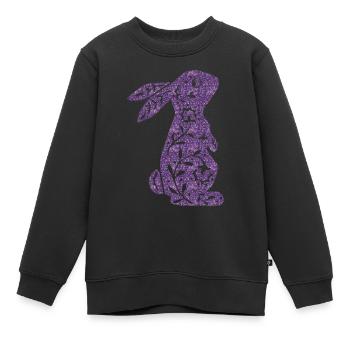 Pâques, le lapin de Pâques Joyeuses Pâques - Sweat Premium enfant bio - noir - Devant - AI Model Kid Female (0cm)