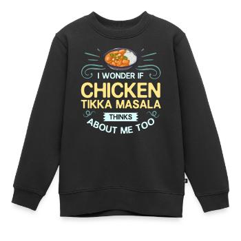 Chicken tikka masala CTM Nourriture indienne Curry - Sweat Premium enfant bio - noir - Devant - AI Model Kid Female (0cm)