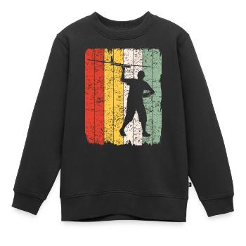 Modèle de vol modèle modèle avion Retro Cadeau - Sweat Premium enfant bio - noir - Devant - AI Model Kid Female (0cm)