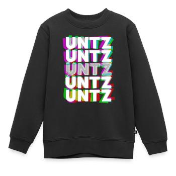Untz Untz Untz Techno Raver - Sweat Premium enfant bio - noir - Devant - AI Model Kid Female (0cm)