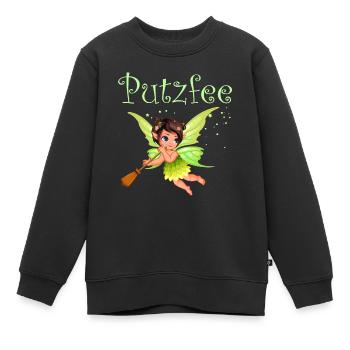 Süße Putzfee Haushaltshilfe Putzfrau - Kinder Premium Organic Sweatshirt - Schwarz - Vorne - AI Model Kid Female (0cm)