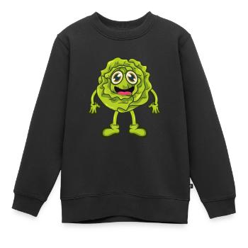 Salat - Kinder Premium Organic Sweatshirt - Schwarz - Vorne - AI Model Kid Female (0cm)