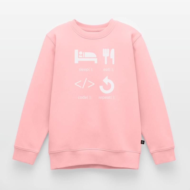 Programmer Developer - Eat Sleep Code Repeat Kids Premium Organic Sweatshirt