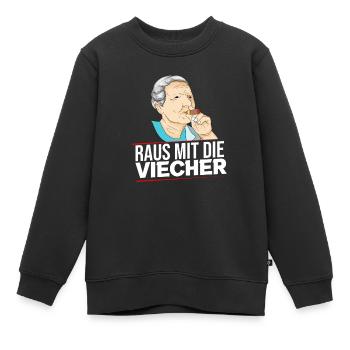 Raus mit die Viecher - Kinder Premium Organic Sweatshirt - Schwarz - Vorne - AI Model Kid Female (0cm)