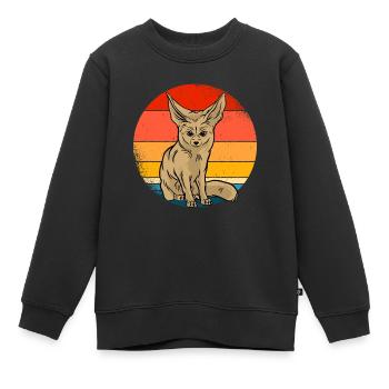 Fennek - Kinder Premium Organic Sweatshirt - Schwarz - Vorne - AI Model Kid Female (0cm)