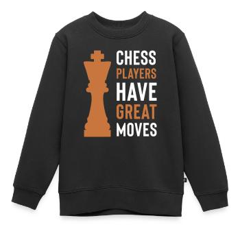 Spiel Schach Spieler - Kinder Premium Organic Sweatshirt - Schwarz - Vorne - AI Model Kid Female (0cm)
