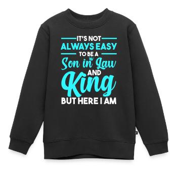 Schwiegersohn Geschenk - Kinder Premium Organic Sweatshirt - Schwarz - Vorne - AI Model Kid Female (0cm)