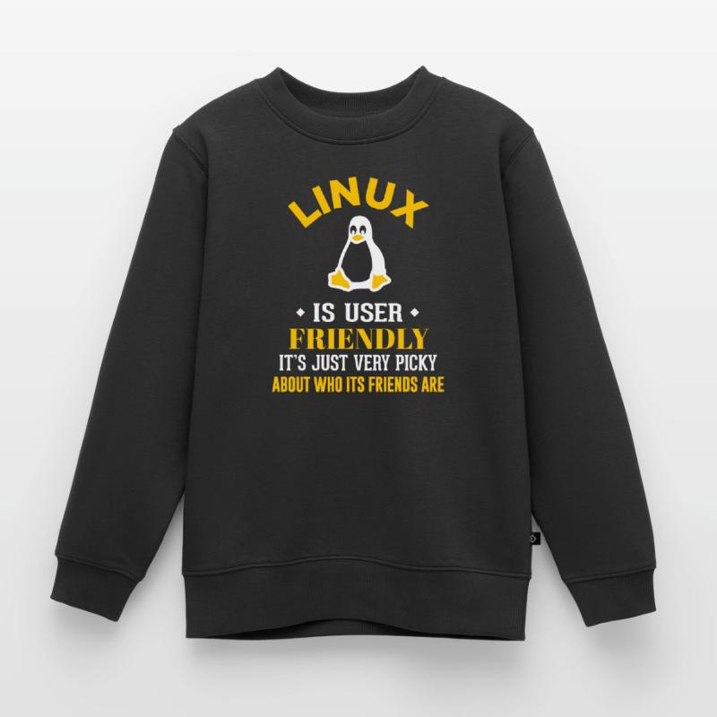 Linux Geek Coding Programmeur Nerd Sweat Premium enfant bio
