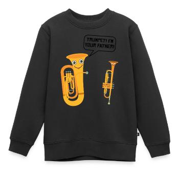 Tuba Blasinstrument Tubist Trompete Blaskapelle - Kinder Premium Organic Sweatshirt - Schwarz - Vorne - AI Model Kid Female (0cm)
