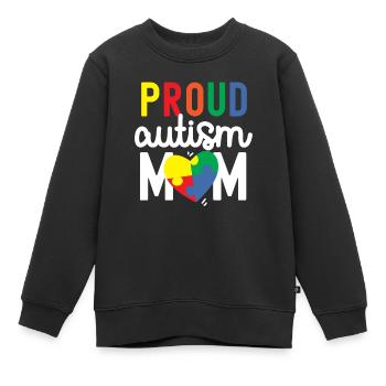 Autisme Conscience - Sweat Premium enfant bio - noir - Devant - AI Model Kid Female (0cm)