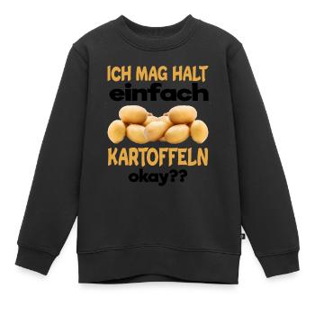 Kartoffel - Kinder Premium Organic Sweatshirt - Schwarz - Vorne - AI Model Kid Female (0cm)