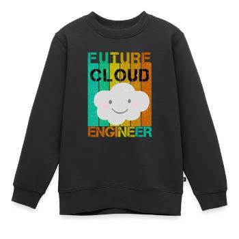 FUTURE CLOUD ENGINEER - Kinder Premium Organic Sweatshirt - Schwarz - Vorne - AI Model Kid Female (0cm)