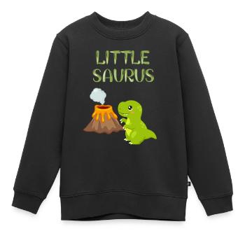 Little Saurus, dinosaures, cadeau doux, enfant - Sweat Premium enfant bio - noir - Devant - AI Model Kid Female (0cm)