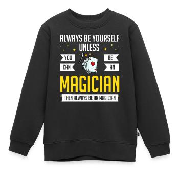 Magie magique Magie Magique Magie - Sweat Premium enfant bio - noir - Devant - AI Model Kid Female (0cm)