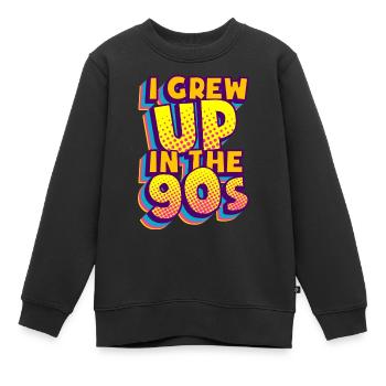 90er Mottoparty 90er Outfit 90er Retro 90er Jahre - Kinder Premium Organic Sweatshirt - Schwarz - Vorne - AI Model Kid Female (0cm)