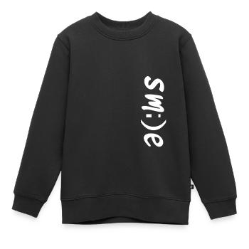 Smile sourire - Sweat Premium enfant bio - noir - Devant - AI Model Kid Female (0cm)
