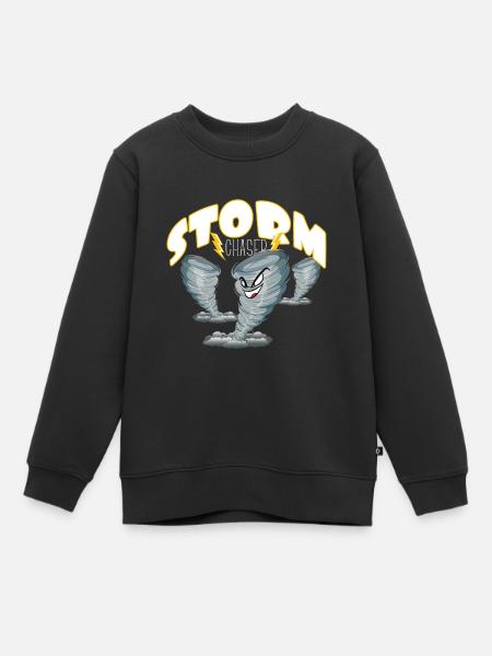 Angry Tornado Storm Chaser - Sweatshirt Premium barn ekologisk - svart