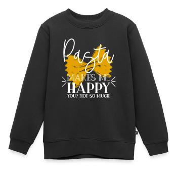 Pasta Nudeln - Kinder Premium Organic Sweatshirt - Schwarz - Vorne - AI Model Kid Female (0cm)